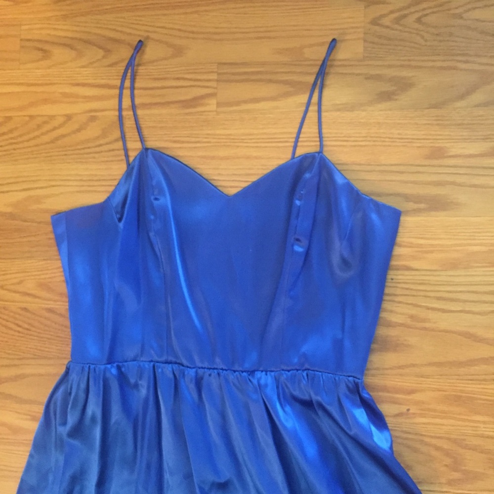 Reformation Vintage Satin Slip Dress Maxi 90’s Medium Blue - Picture 12 of 16